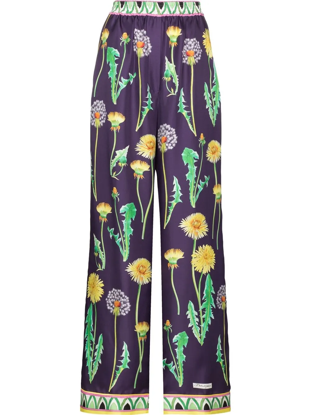 

Dolce & Gabbana pantalones palazzo con diente de león estampado - Morado