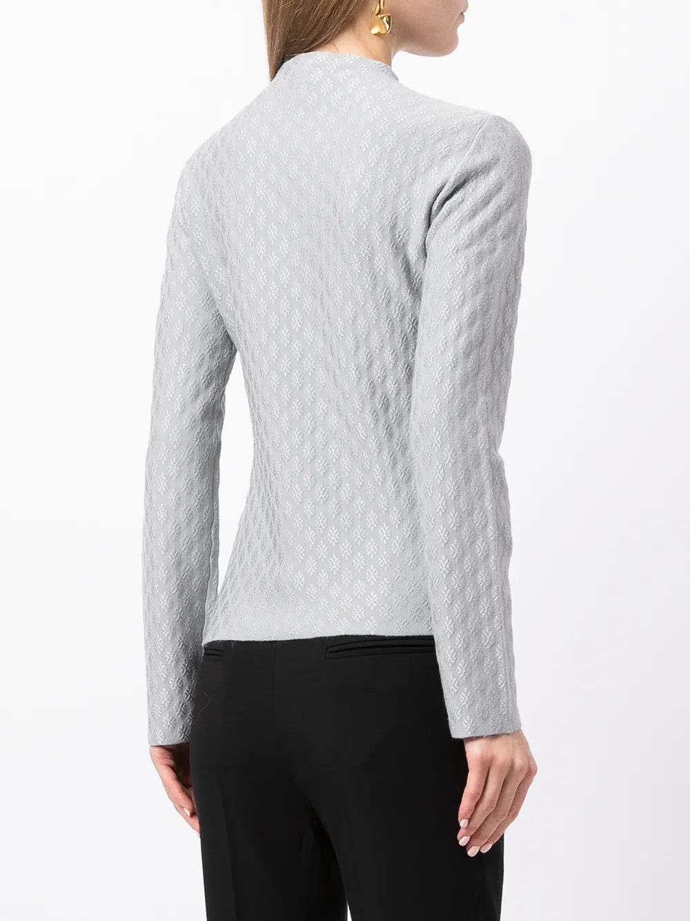 фото Emporio armani топ с длинными рукавами и вышивкой