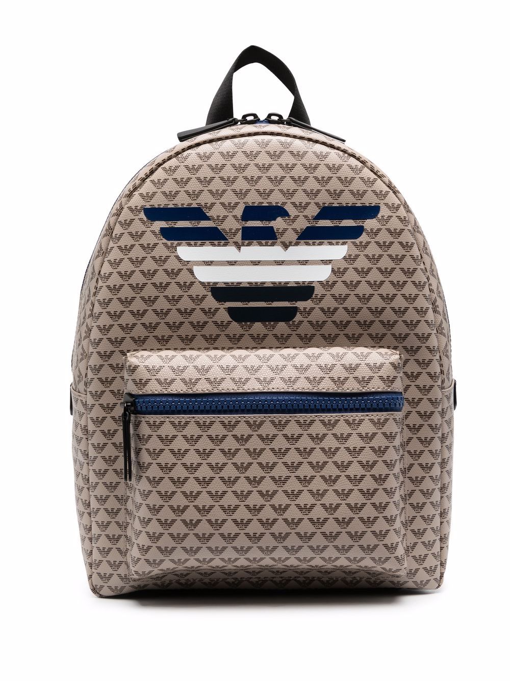 Emporio Armani Kids Monogram Print Backpack Farfetch