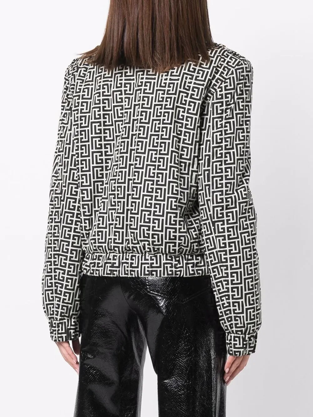 фото Balmain байкерская куртка с монограммой