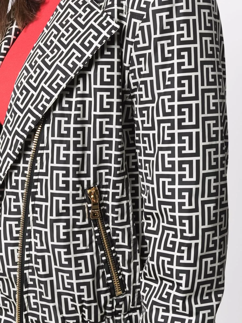 фото Balmain байкерская куртка с монограммой