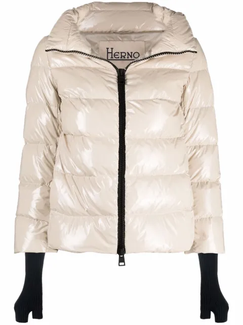 Herno slit-cuff puffer jacket