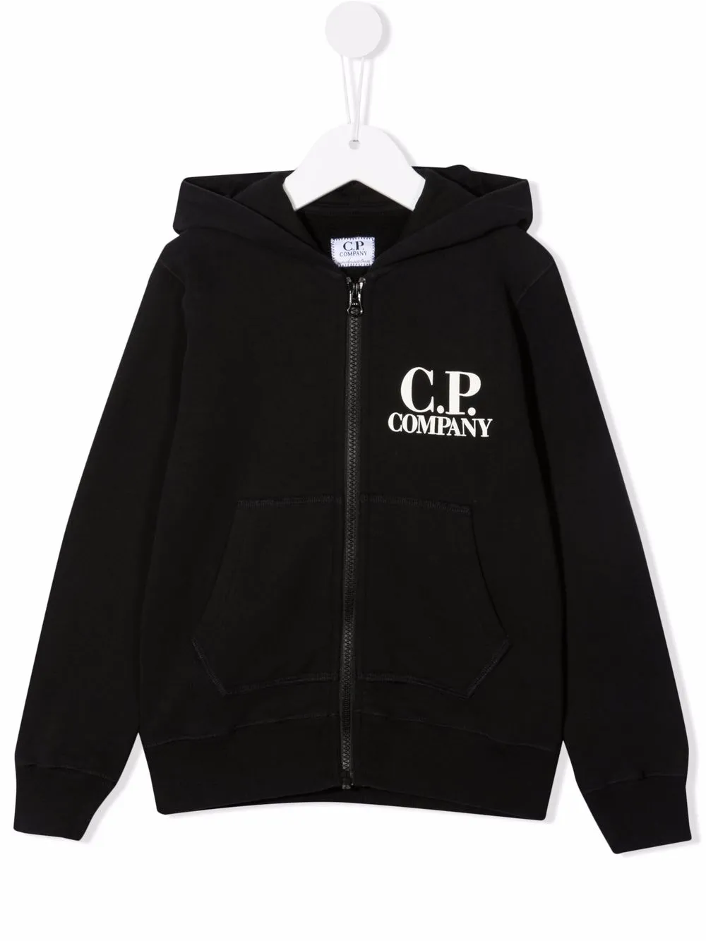 C.P. Company Kids Hoodie met rits Zwart