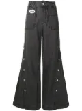 Ground Zero button-leg flared jeans - Grey
