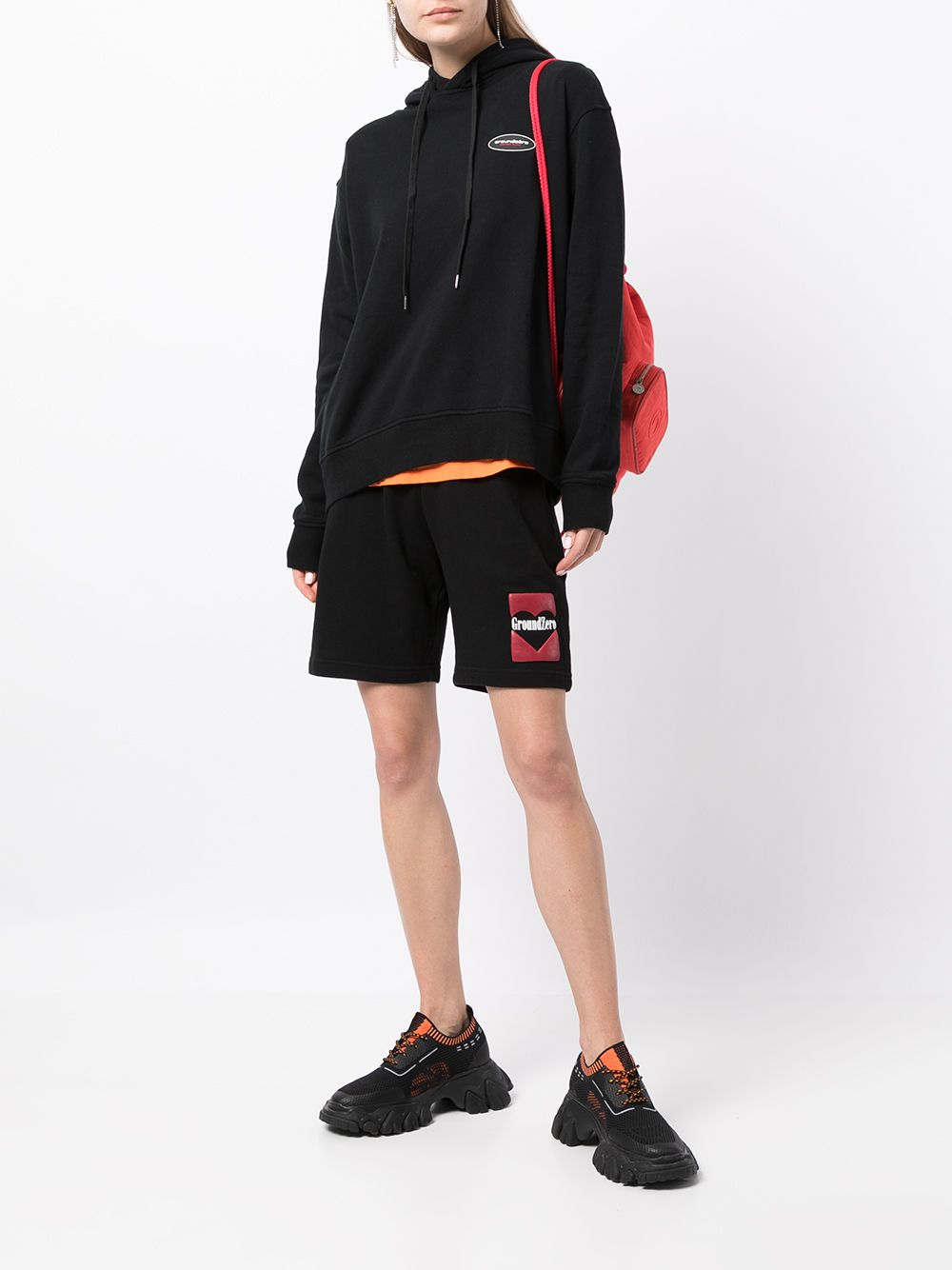 Ground Zero logo-patch Panelled Hoodie - Farfetch