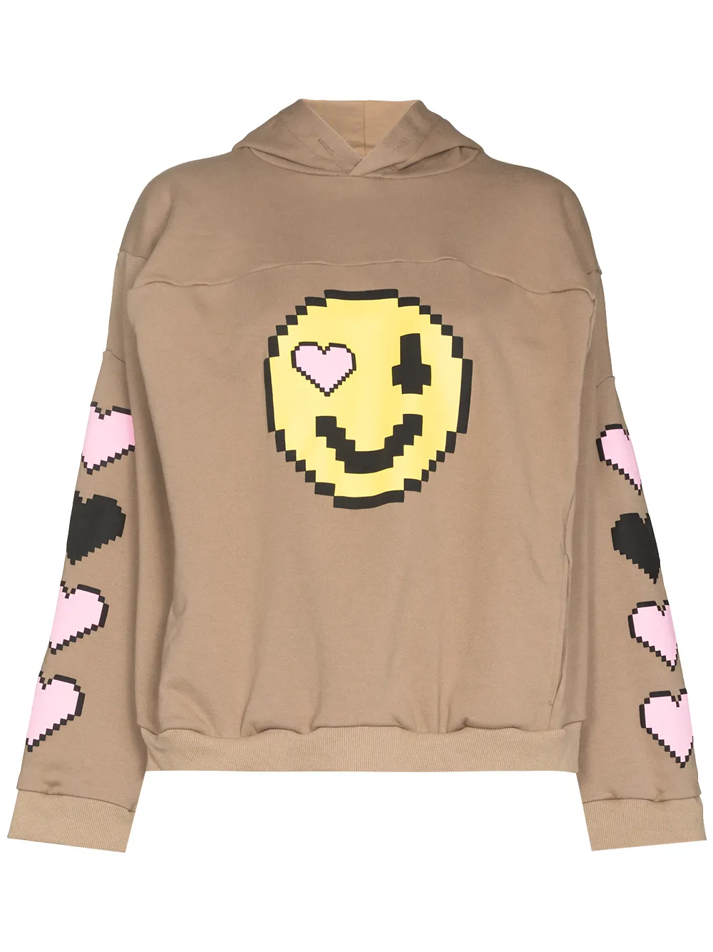 

Natasha Zinko pixel-print smiley box hoodie - Neutrals