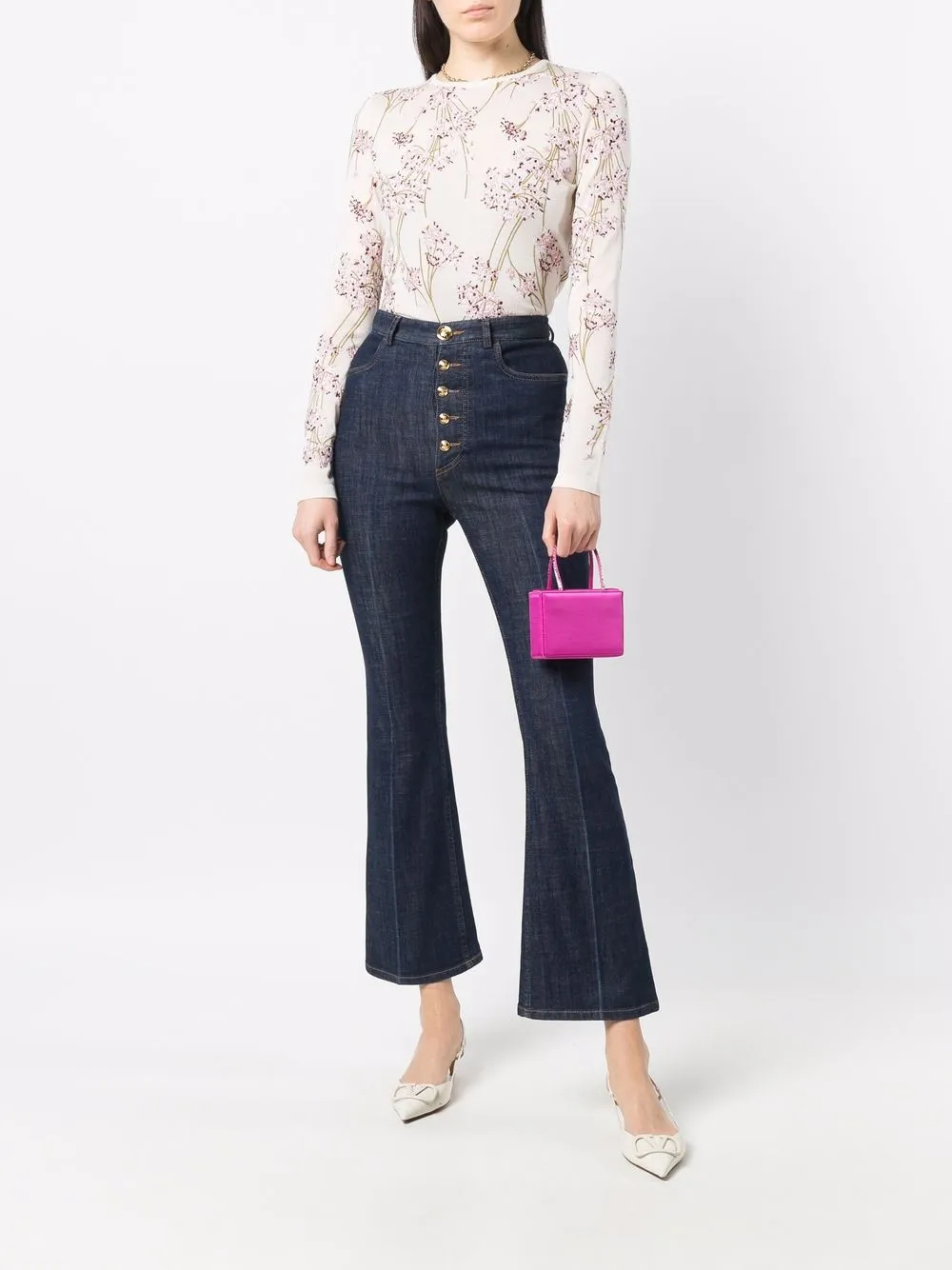 фото Giambattista valli джинсы bootcut с завышенной талией