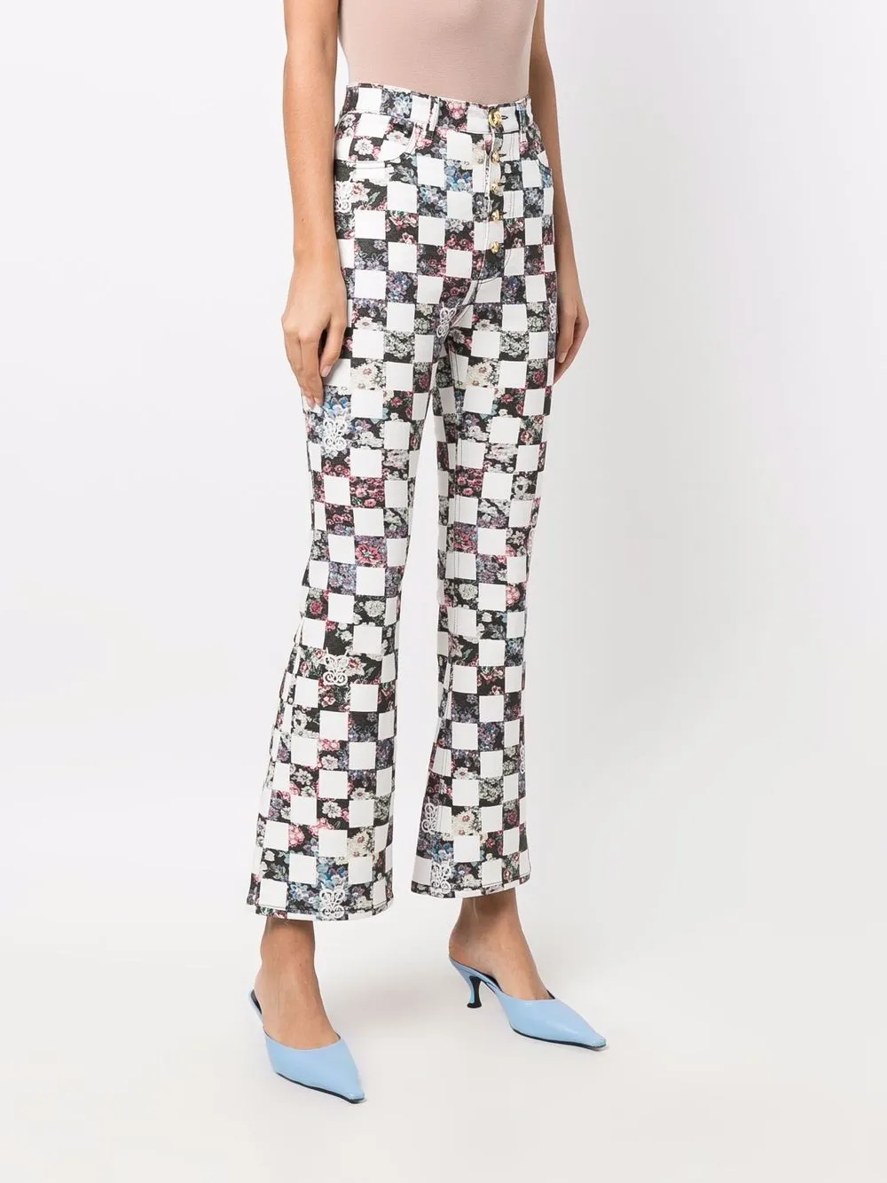 фото Giambattista valli клетчатые брюки bootcut
