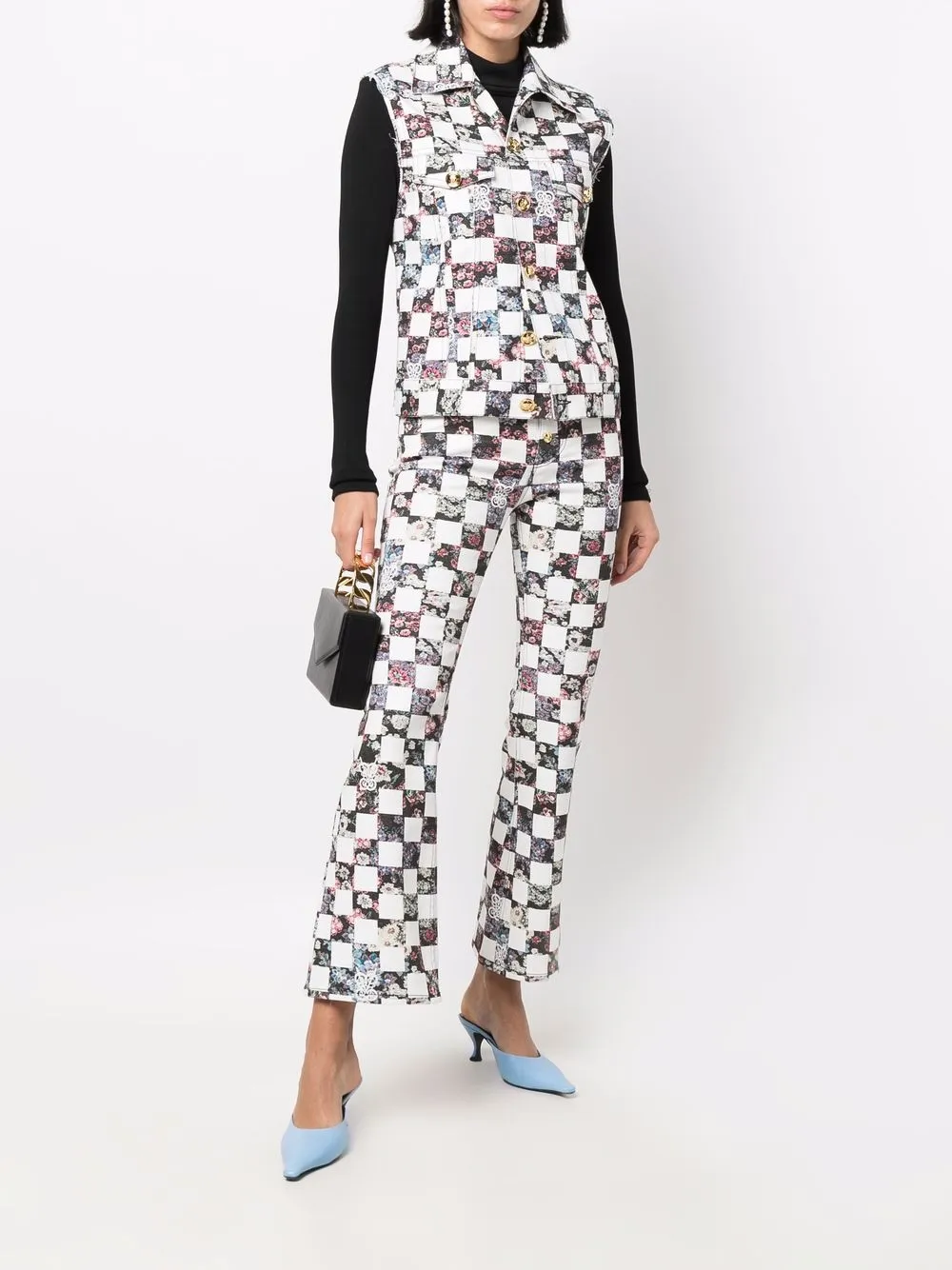 фото Giambattista valli клетчатые брюки bootcut