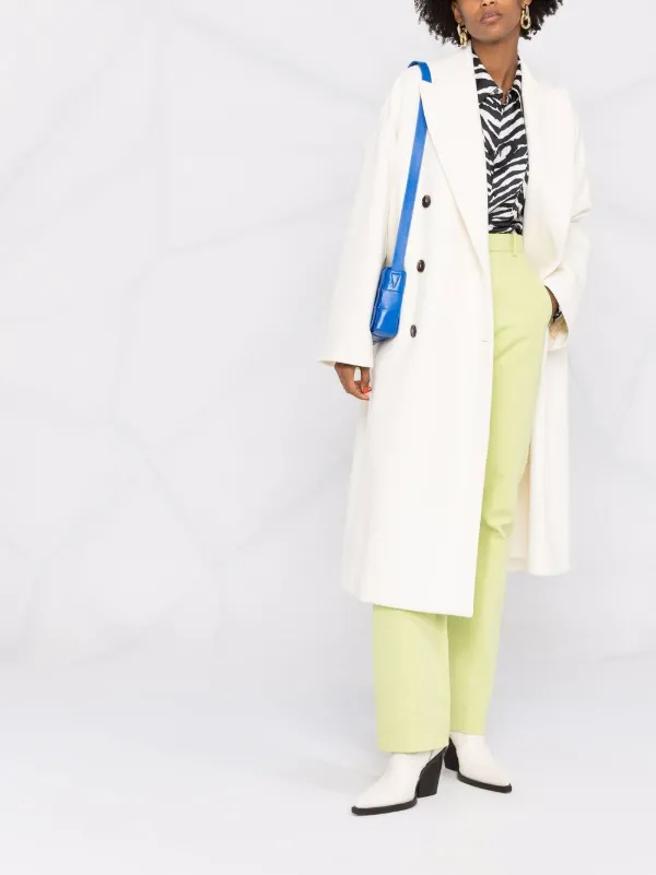 asos chartreuse belted coat