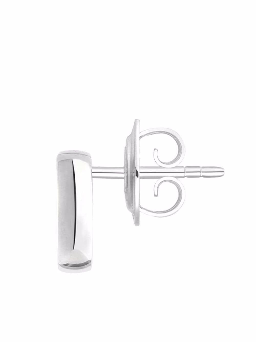 Shop Gucci Sterling Silver Interlocking G Stud Earrings In Metallic