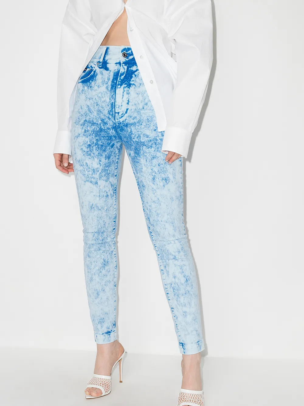 Image 2 of Dolce & Gabbana acid wash skinny jeans