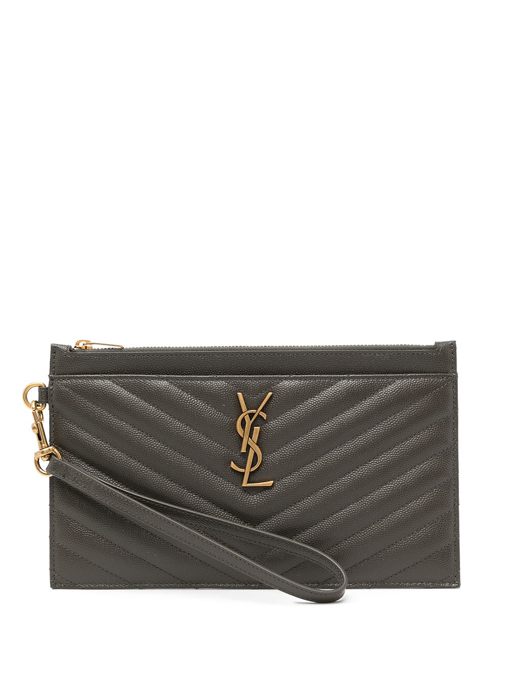 фото Saint laurent стеганый клатч monogram