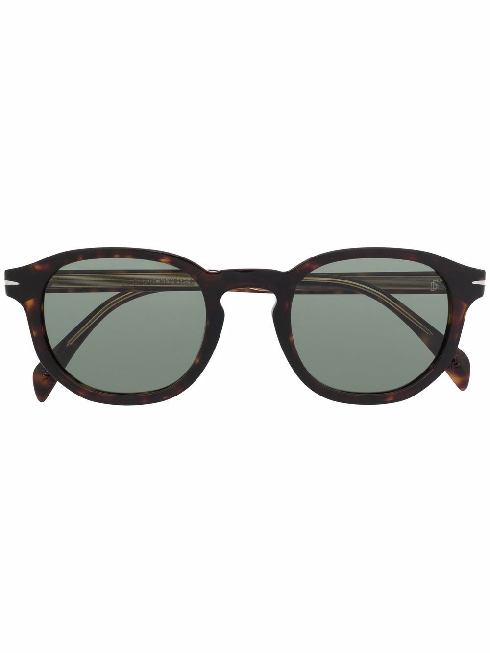 

Eyewear by David Beckham tortoiseshell-effect round-frame sunglasses - Marrón