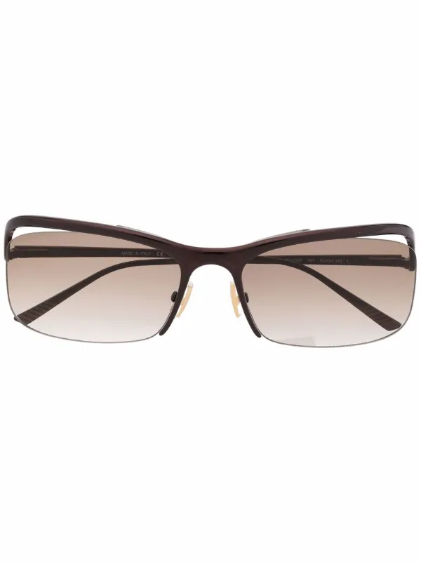 Bottega Veneta Eyewear Angular Square Frame Sunglasses Farfetch