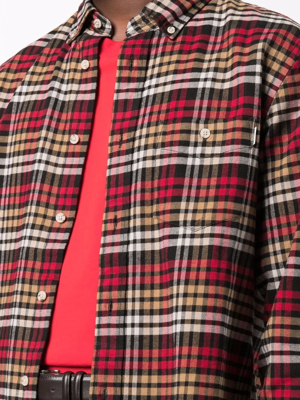 фото Woolrich клетчатая рубашка с длинными рукавами