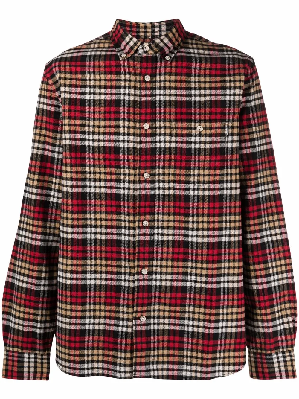 Woolrich checked cotton long-sleeve shirt - Red