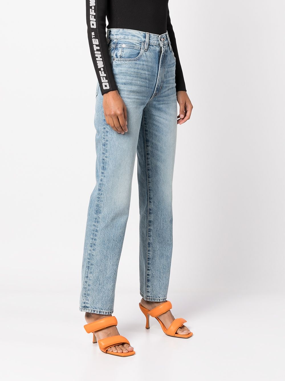 Shop Slvrlake High-rise Straight-leg Jeans In Blue