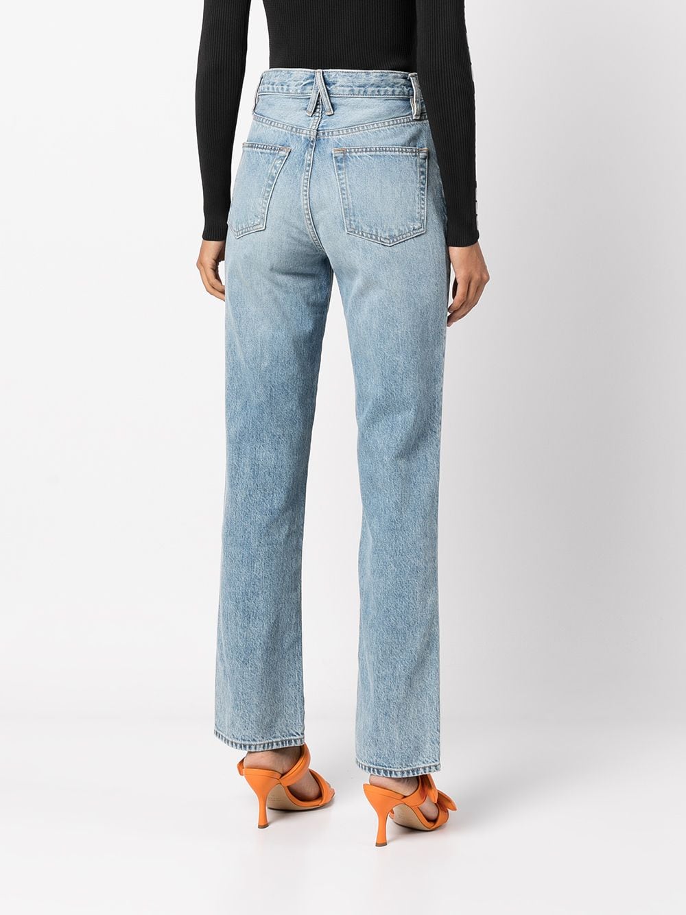 Shop Slvrlake High-rise Straight-leg Jeans In Blue