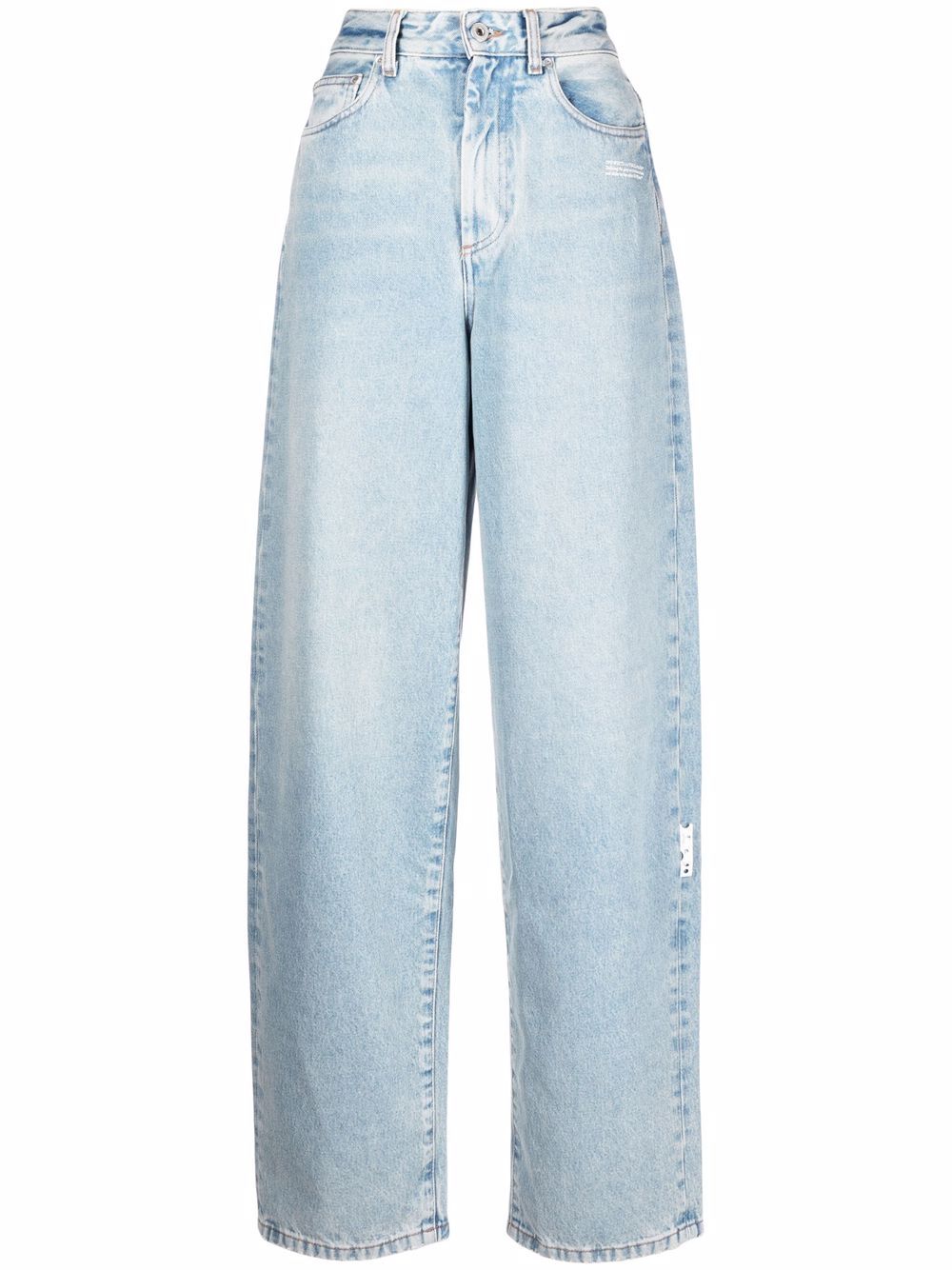 Off-White high-rise wide-leg Jeans - Farfetch