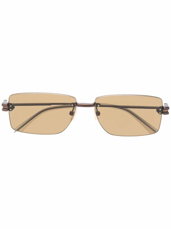 Bottega Veneta Eyewear Rimless Square Frame Sunglasses Farfetch