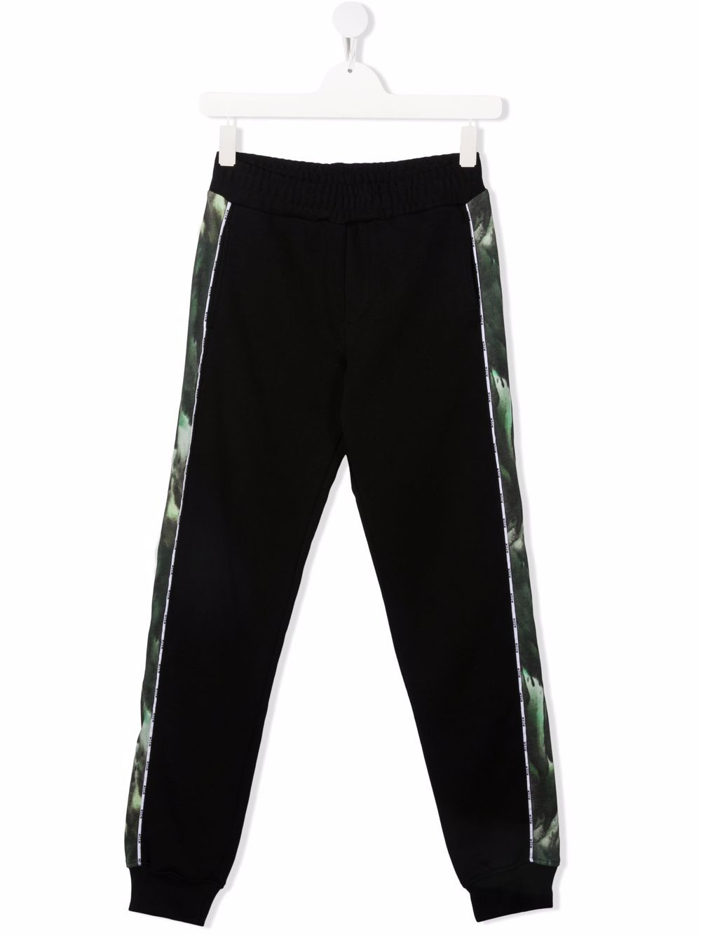 

MSGM Kids pants con raya lateral - Negro