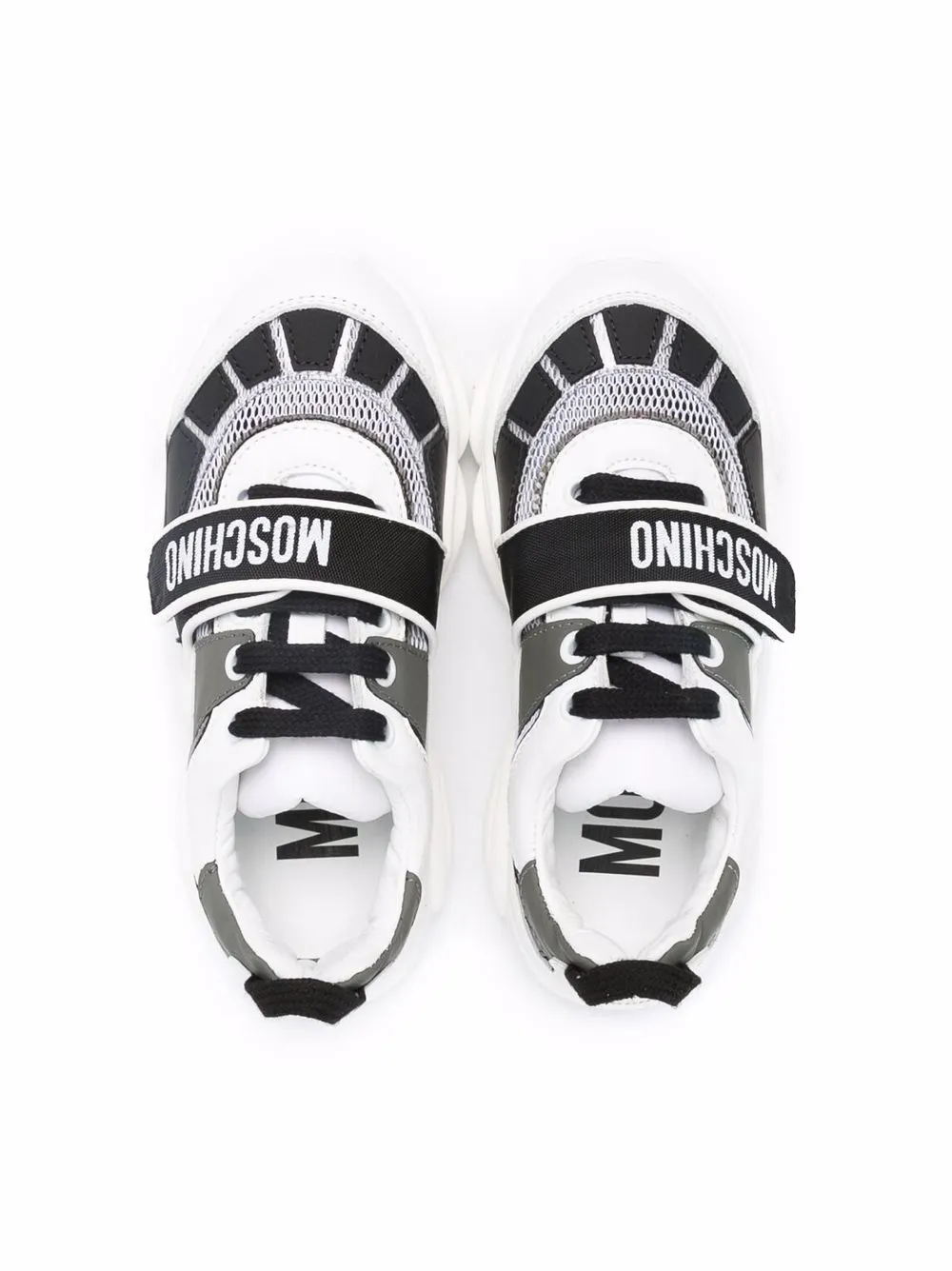 фото Moschino kids кроссовки на липучках с логотипом