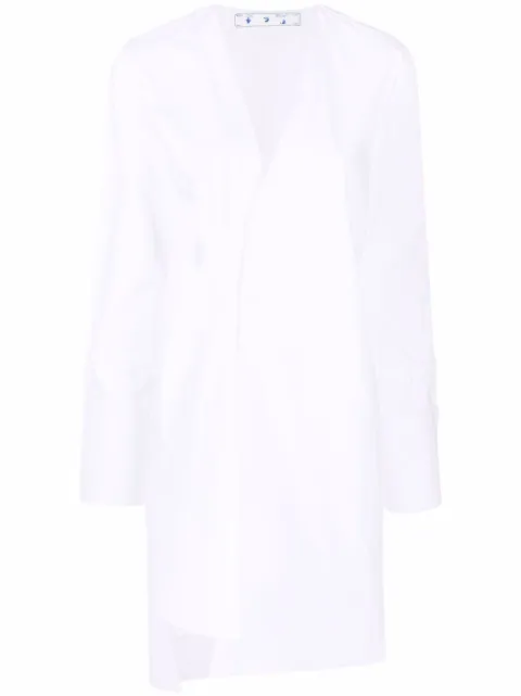 Off-White robe-chemise à manches longues