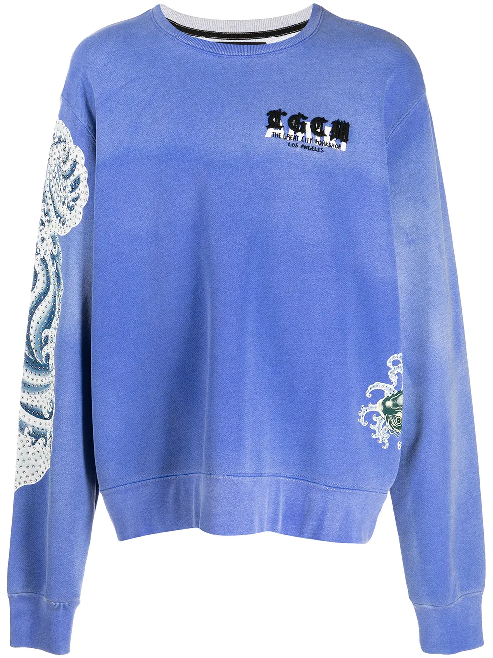 AMIRI プリント スウェットシャツ - ブルー AMIRI プリント スウェットシャツ - ブルー