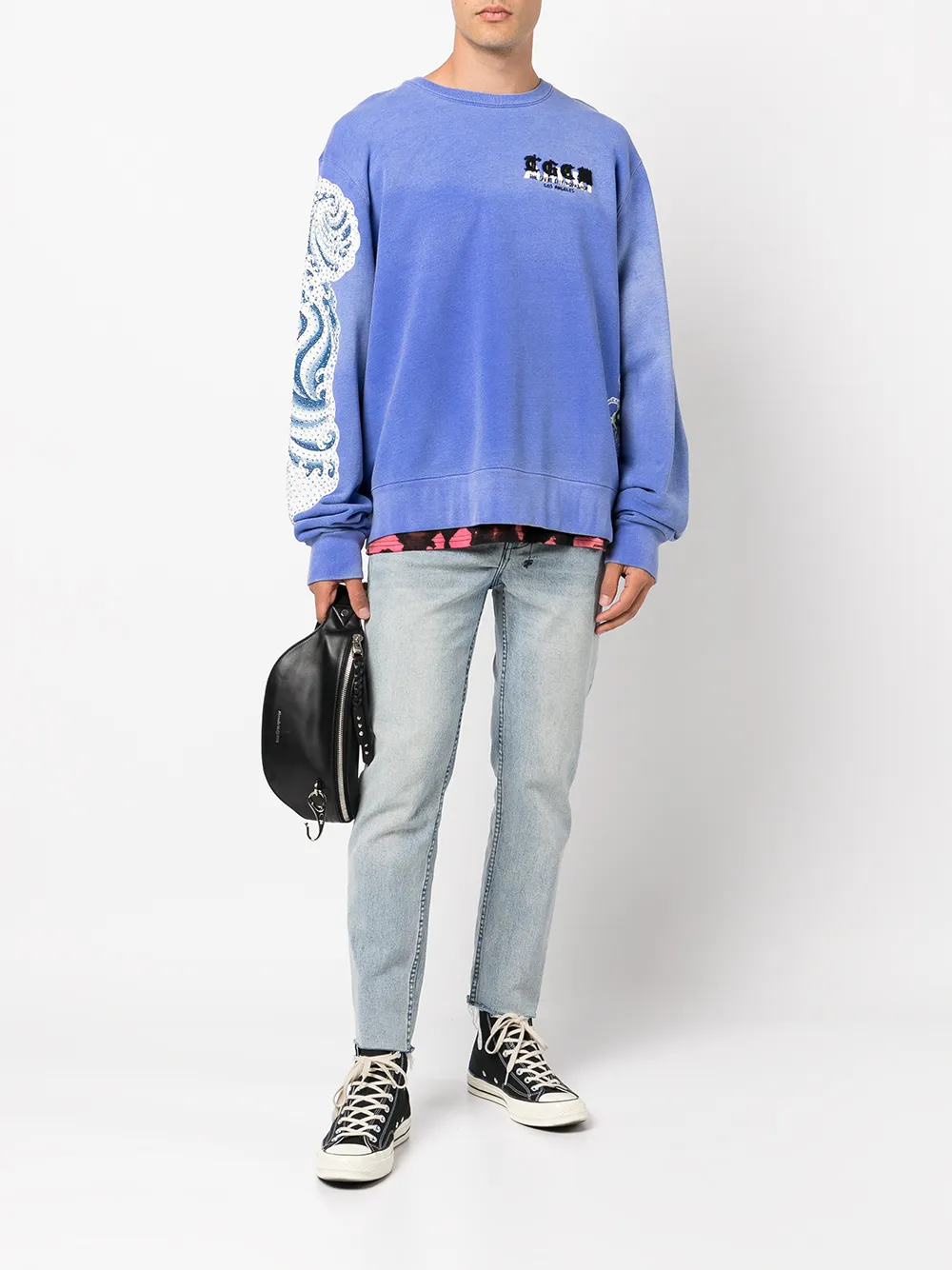AMIRI Sweater met print - Blauw