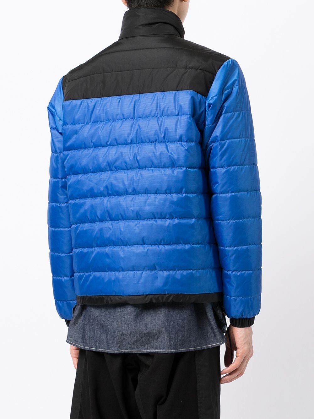 Shop Fumito Ganryu Colour-block Puffer Jacket In Blue