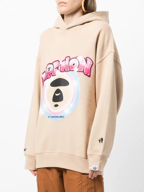 Bape all best sale over print hoodie