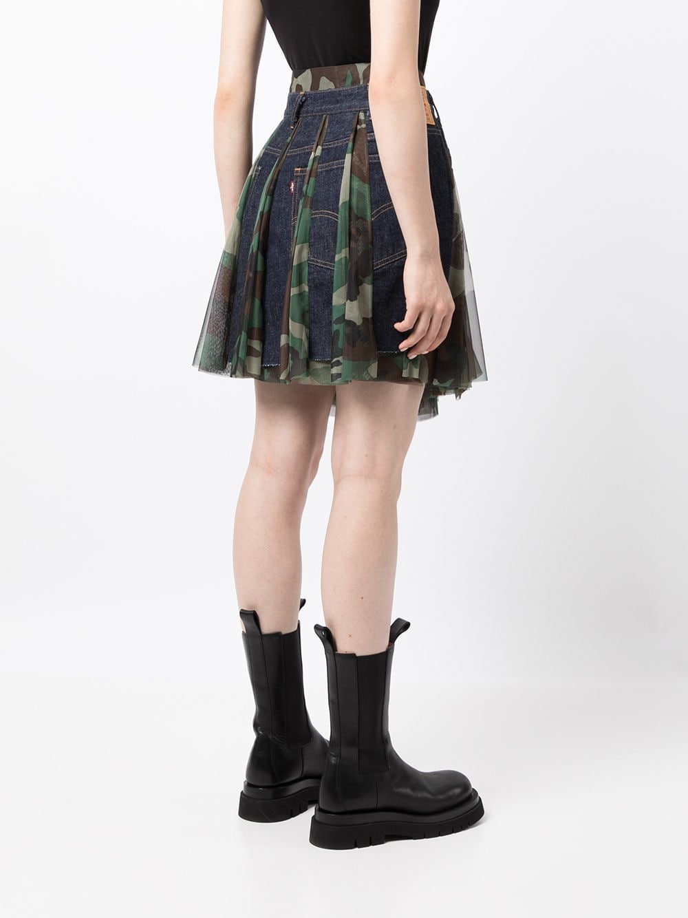 фото Junya watanabe юбка асимметричного кроя с камуфляжным принтом