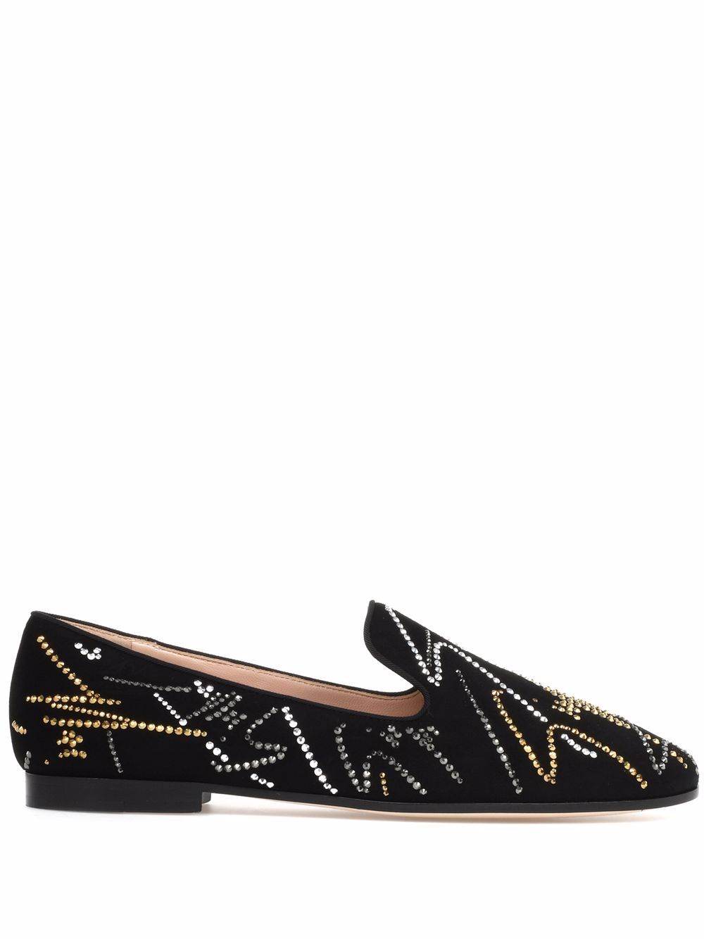 

Giuseppe Zanotti G-Glam suede loafers - Black