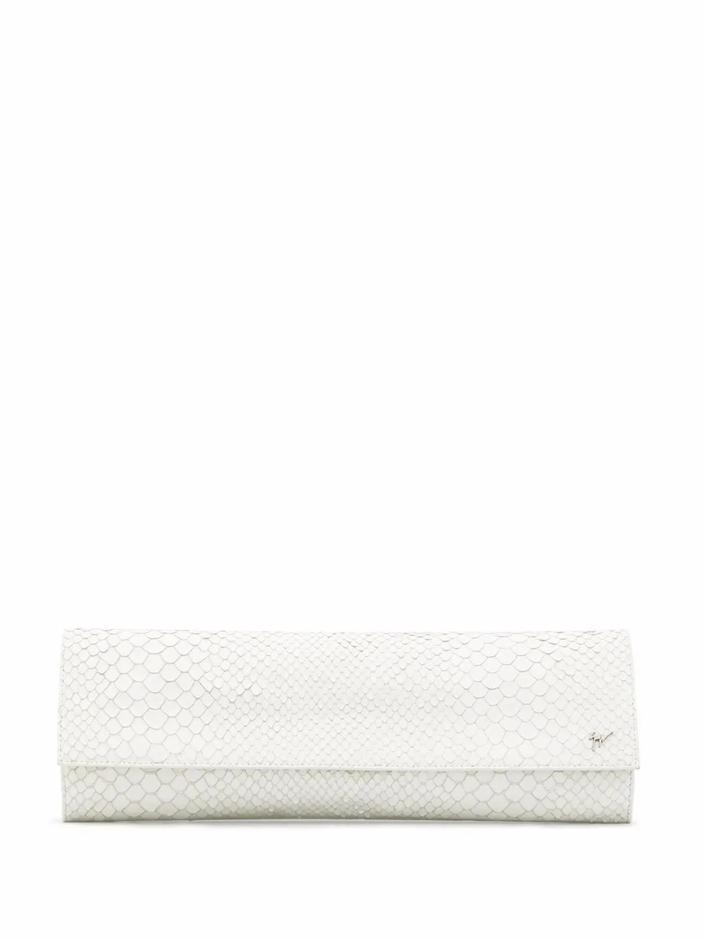 

Giuseppe Zanotti Lorelai snakeskin-effect clutch bag - White