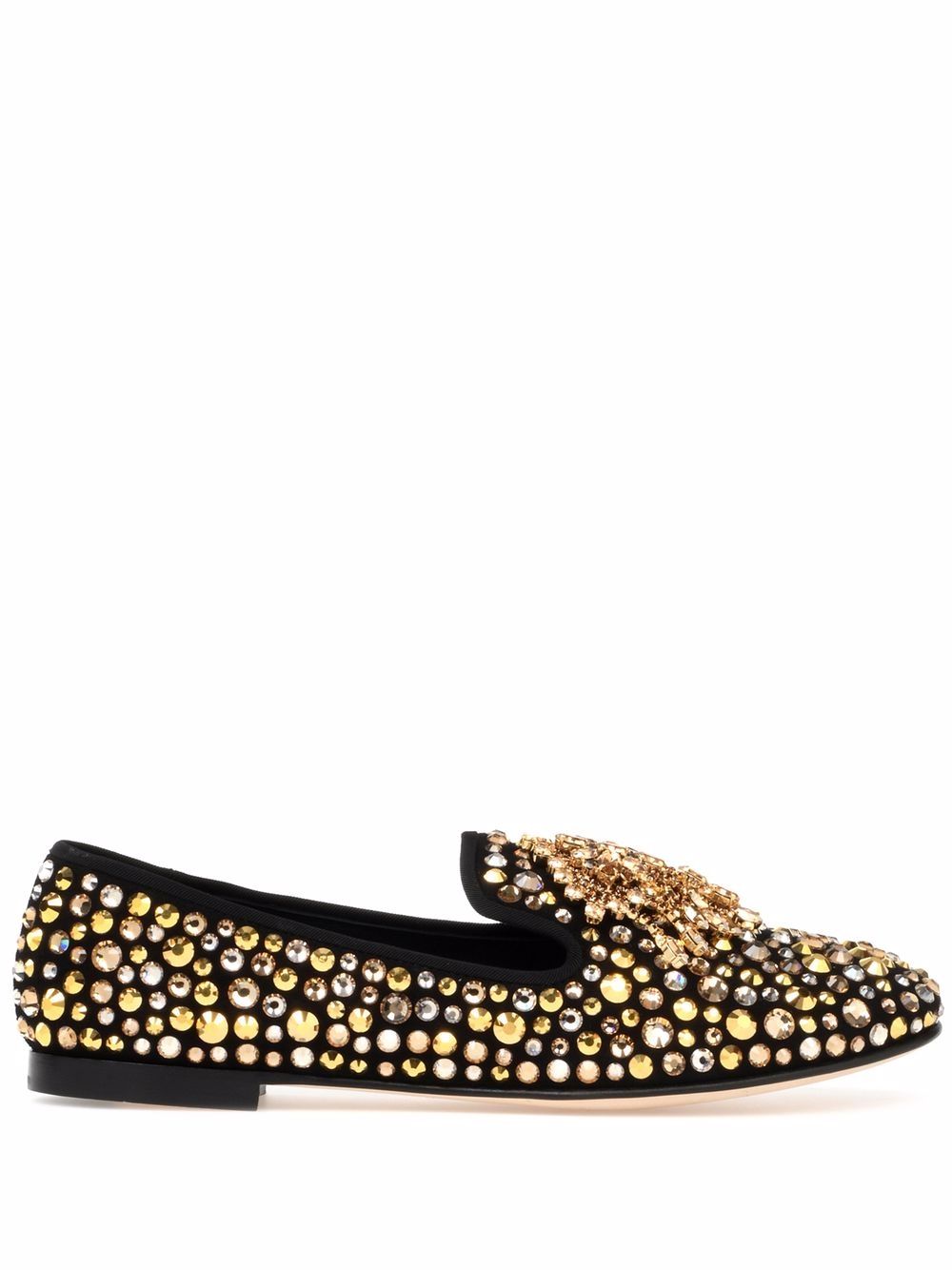 

Giuseppe Zanotti crystal-embellished Rolanda loafers - Black