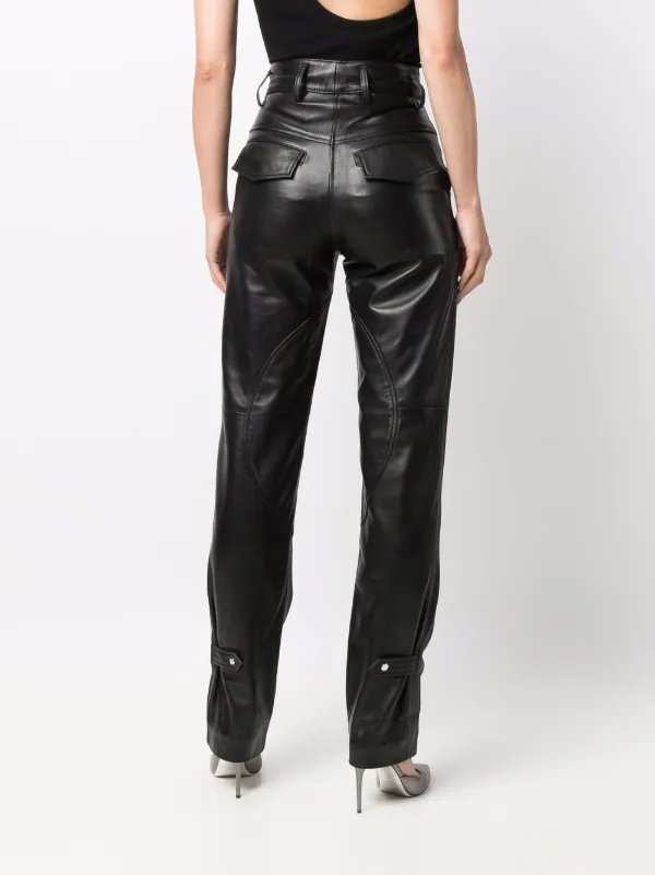 Manokhi Twisted Seam Leather Trousers 