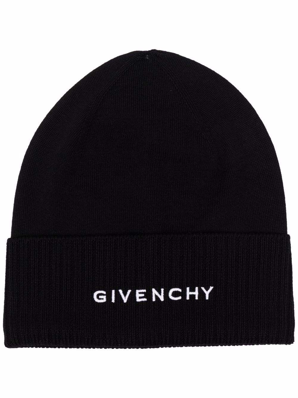 фото Givenchy шерстяная шапка бини с логотипом