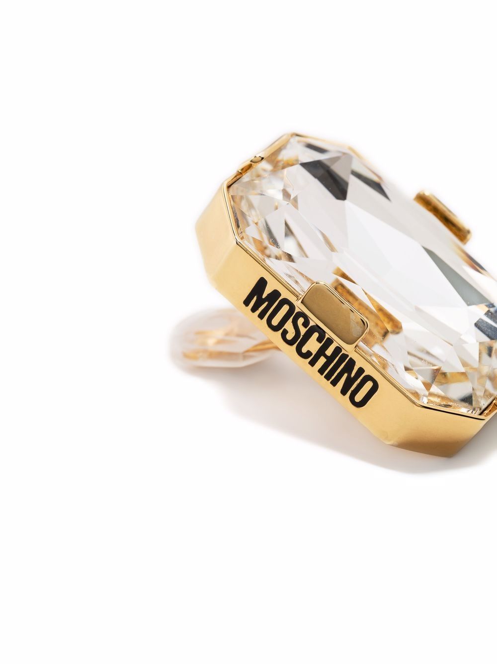 фото Moschino серьги-клипсы с крупными кристаллами