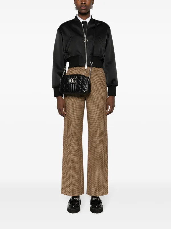 Gucci Mini GG Marmont Shoulder Bag | Black | FARFETCH