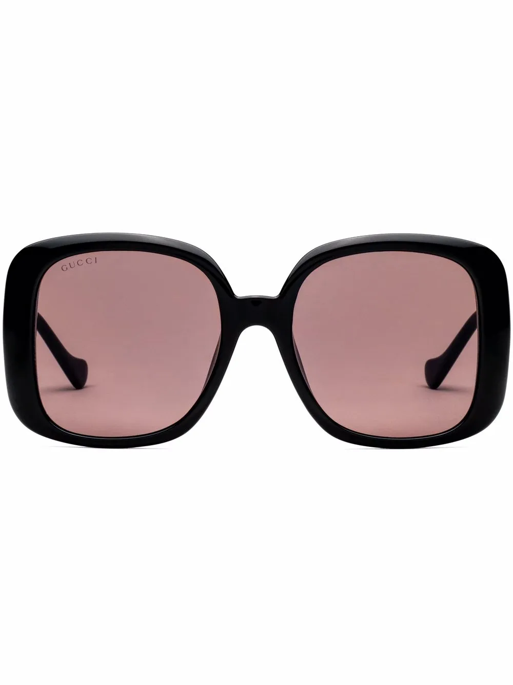 

Gucci Eyewear lentes de sol oversize con placa del logo - Negro