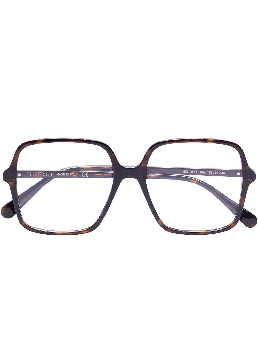 Gucci Eyewear Interlocking G square-frame glasses | Brown | Image 1