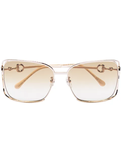 Gucci Eyewear Horsebit oversize-frame sunglasses