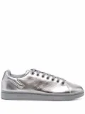 Raf Simons metallic low-top leather sneakers - Silver