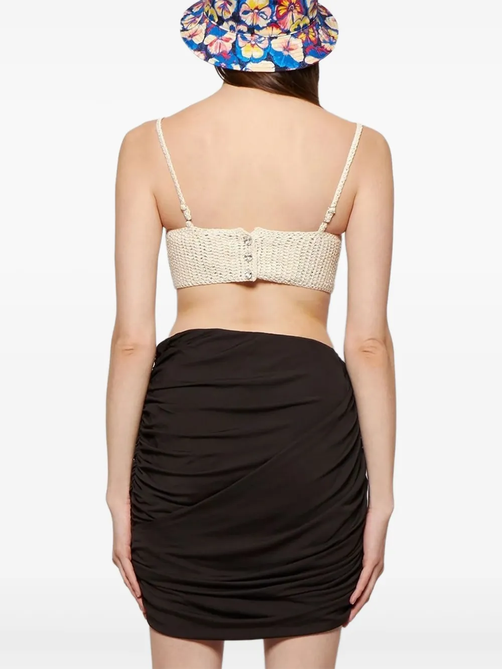 Magda Butrym Top met bloemenapplicatie Beige