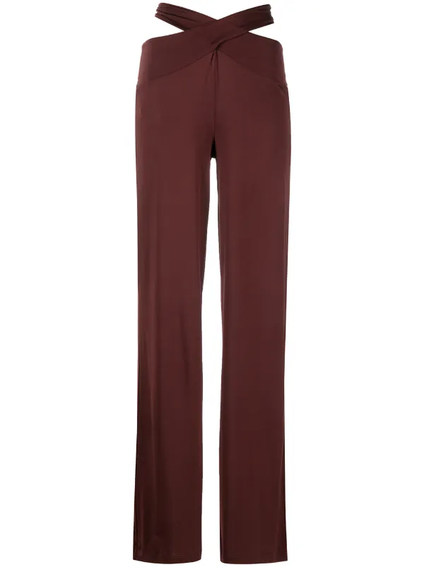 Marine Serre Cross-Waist Fluid wide-leg 