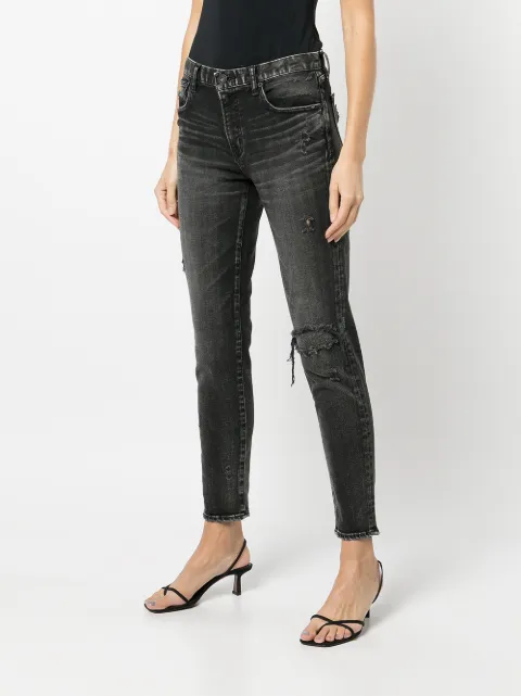 Moussy Vintage Lenwood Skinny Distressed Jeans Farfetch