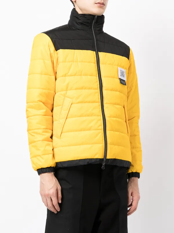 Colour block puffer cheap jacket mens