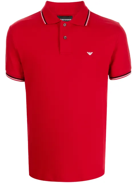 Emporio Armani Camisa polo com logo bordado