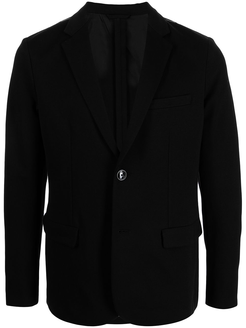 Emporio Armani stretch single breasted blazer - Black